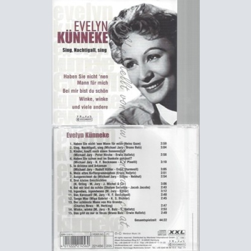CD-EVELYN KUENNEKE UND EVELYN KUENNEKE - - SING, NACHTIGALL, SING