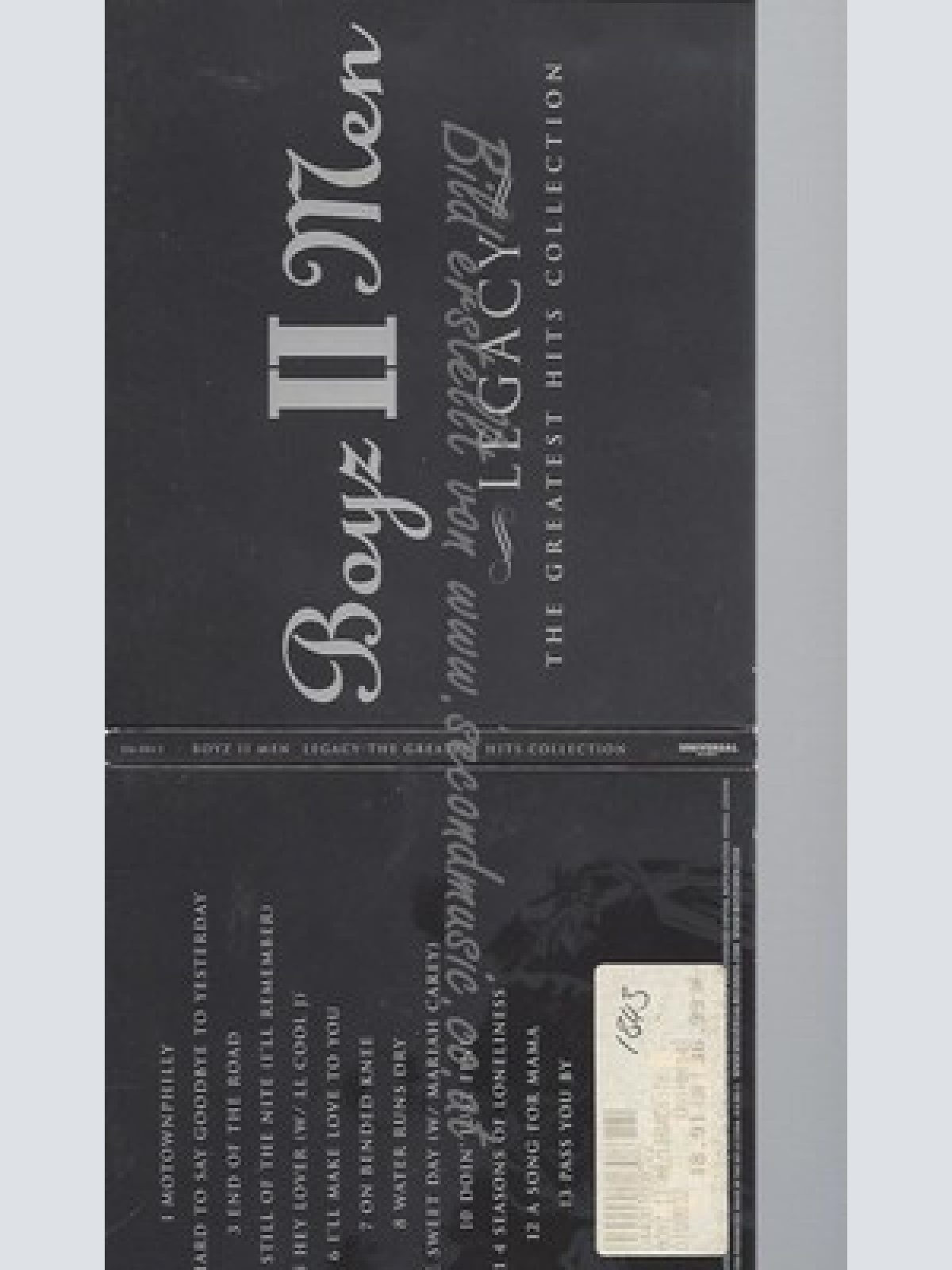 CD--BOYZ II MEN -- -- LEGACY - THE GREATEST HITS COLLECTION
