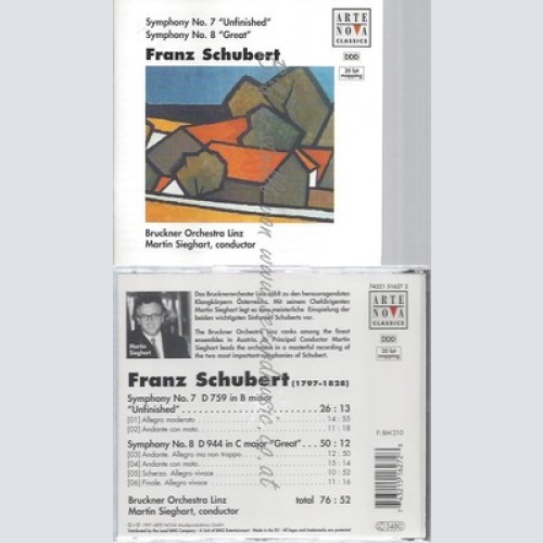 CD--MARTIN SIEGHART, BRUCKNER ORCHESTRA LINZ -- UND FRANZ SCHUBERT -- -- -- SCHU