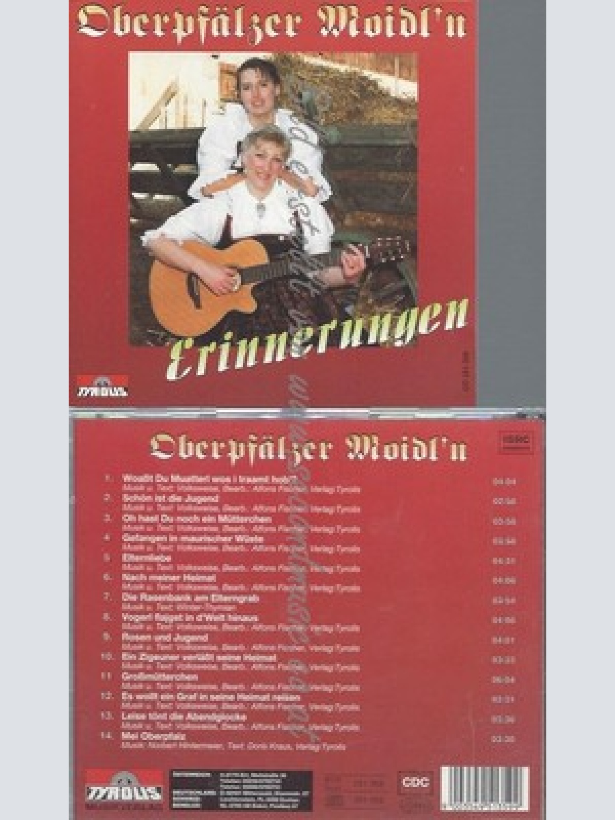 CD--OBERPFÕLZER MOIDL'N--ERINNERUNGEN
