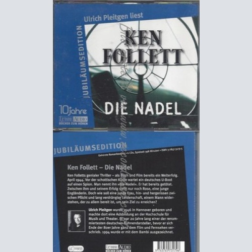 CD--KEN FOLLETT UND ULRICH PLEITGEN - - AUDIOBOOK -- DIE NADEL: GEKÜRZTE ROMANFA