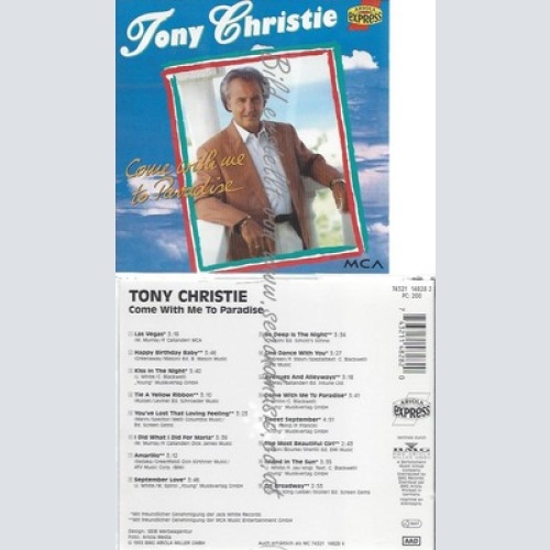 CD--TONY CHRISTIE - - -- COME WITH ME TO PARADISE