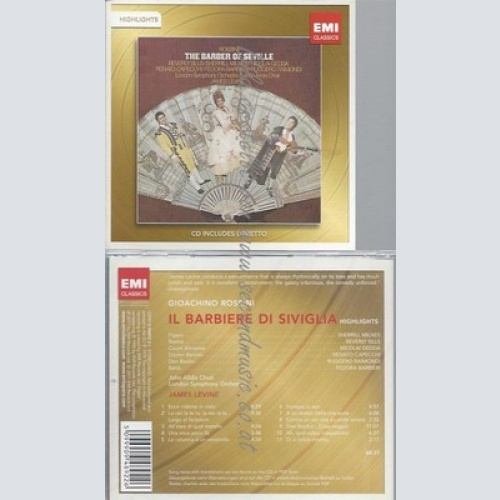 CD--LEVINE, SILLS, GEDDA UND MILNES - - -- BARBIERE DI SIVIGLIA-HIGHLIGTS