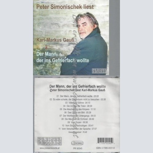 CD--PETER SIMONISCHEK UND KARL--2----6--- DER MANN, DER INS GEFRIERFACH WOLLTE