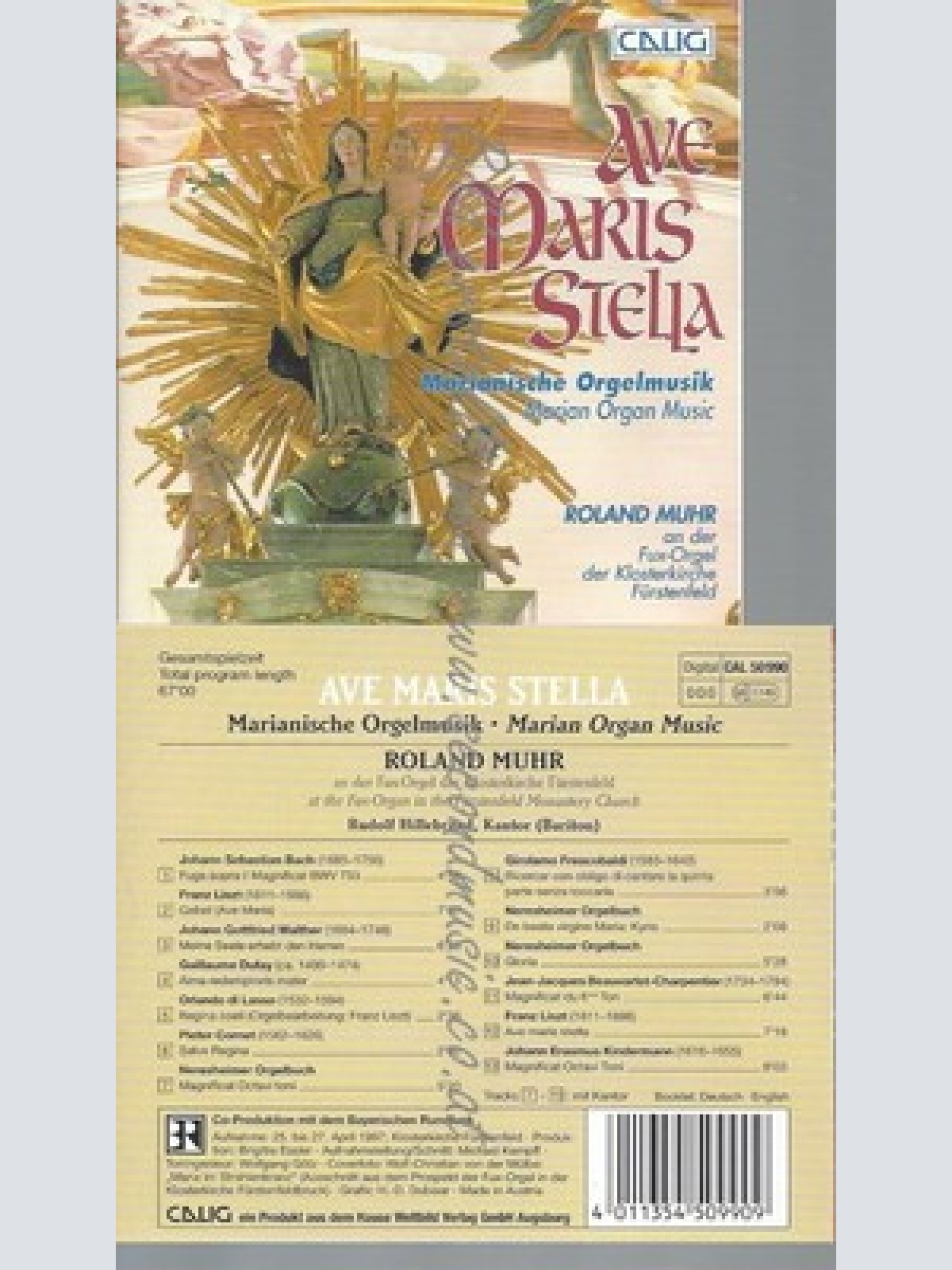 CD--ROLAND MUHR, RUDOLF HILLEBRAND -- AVE MARIS STELLA --