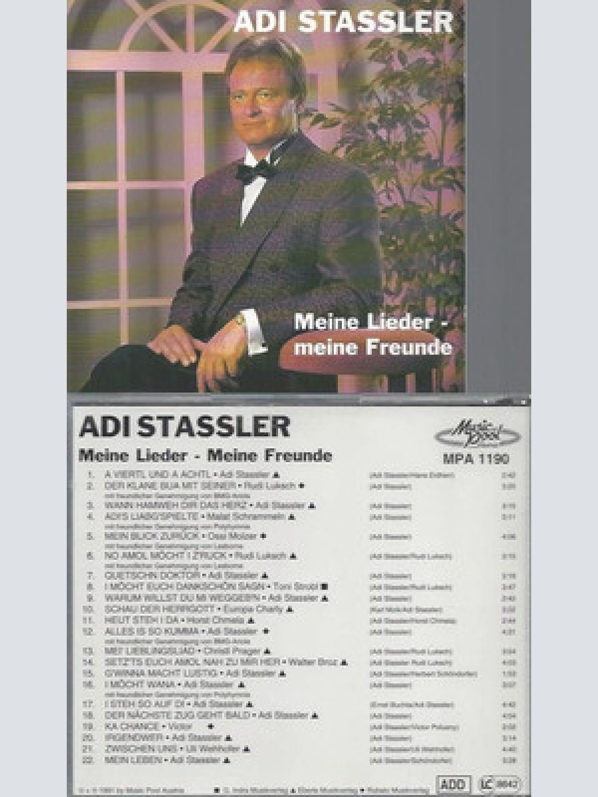 CD--ADI STASSLER--MEINE LIEDER MEINE FREUNDE