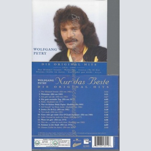 CD--WOLFGANG PETRY - - -- NUR DAS BESTE: DIE ORIGINAL HI