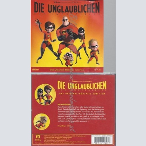 CD--WALT DISNEY - - -- DIE UNGLAUBLICHEN. THE INCREDIBLES. LAYOUTVERSION. CD . D