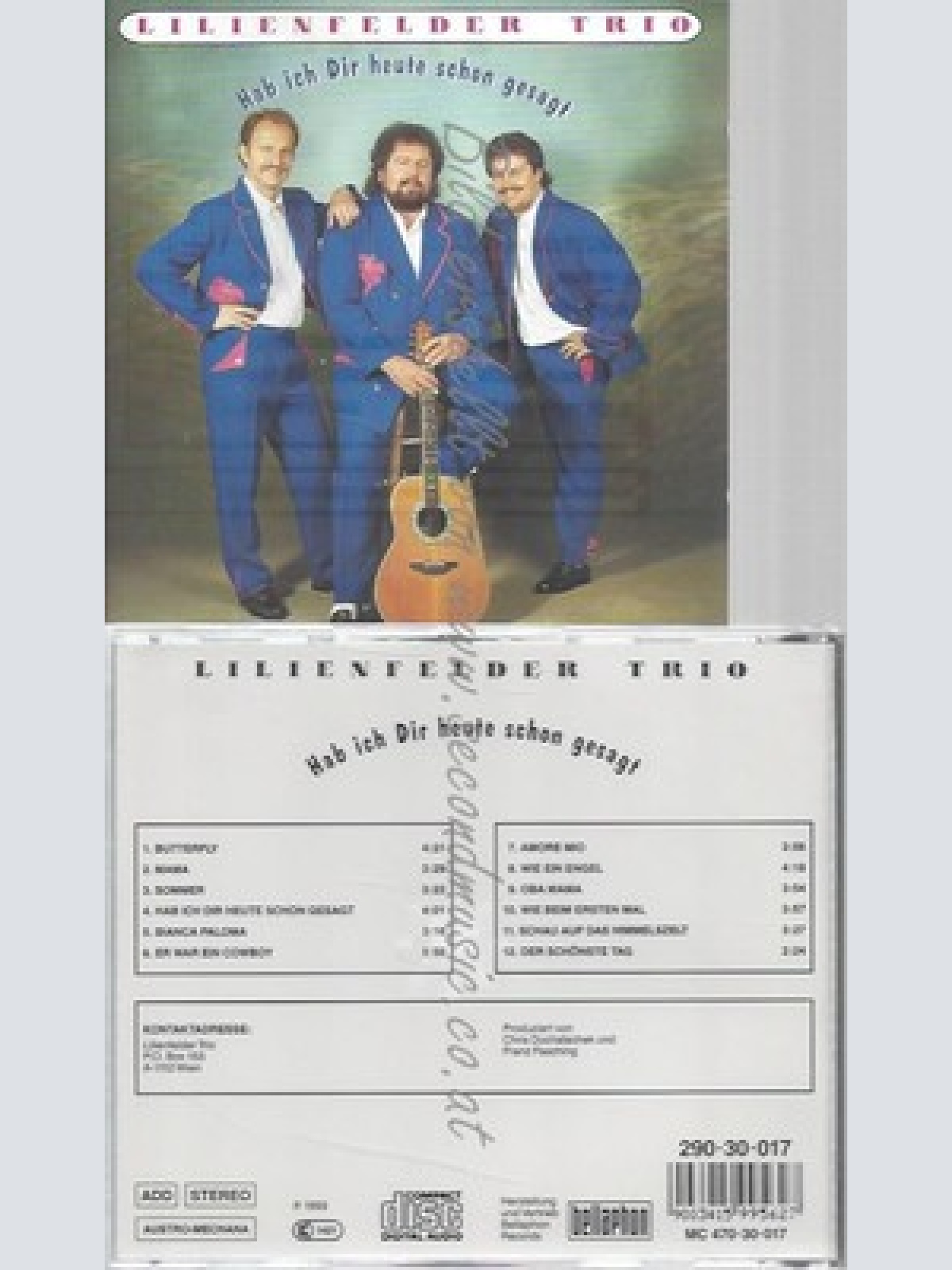 CD--LILLIENFELDER TRIO--HAB ICH DIR HEUT E SCHON GESAGT