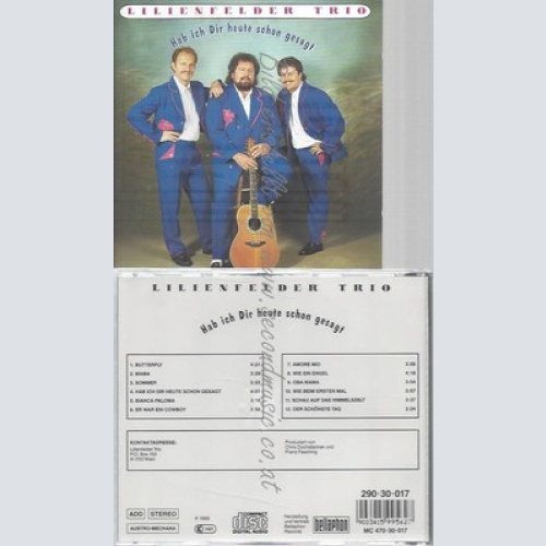 CD--LILLIENFELDER TRIO--HAB ICH DIR HEUT E SCHON GESAGT