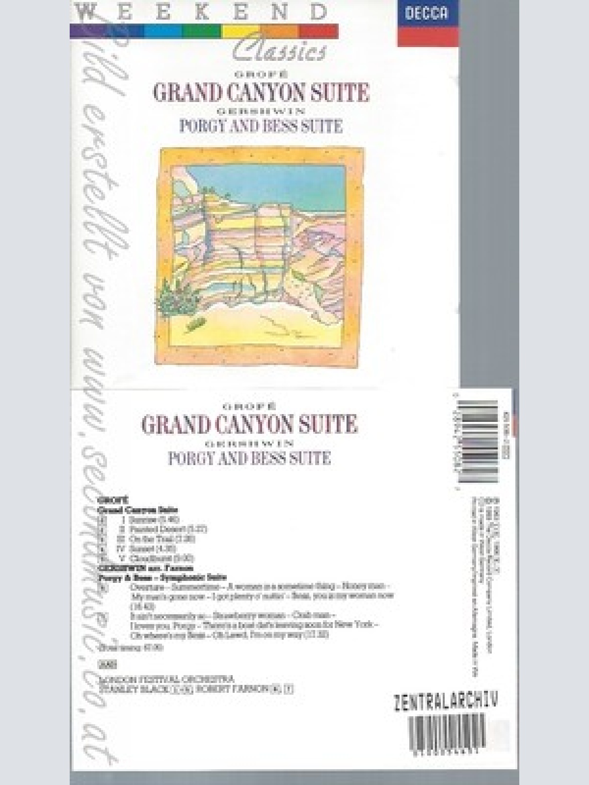 CD--ORGY & BESS / GROFE UND GERSHWIN - -   -- GRAND CANYON STE