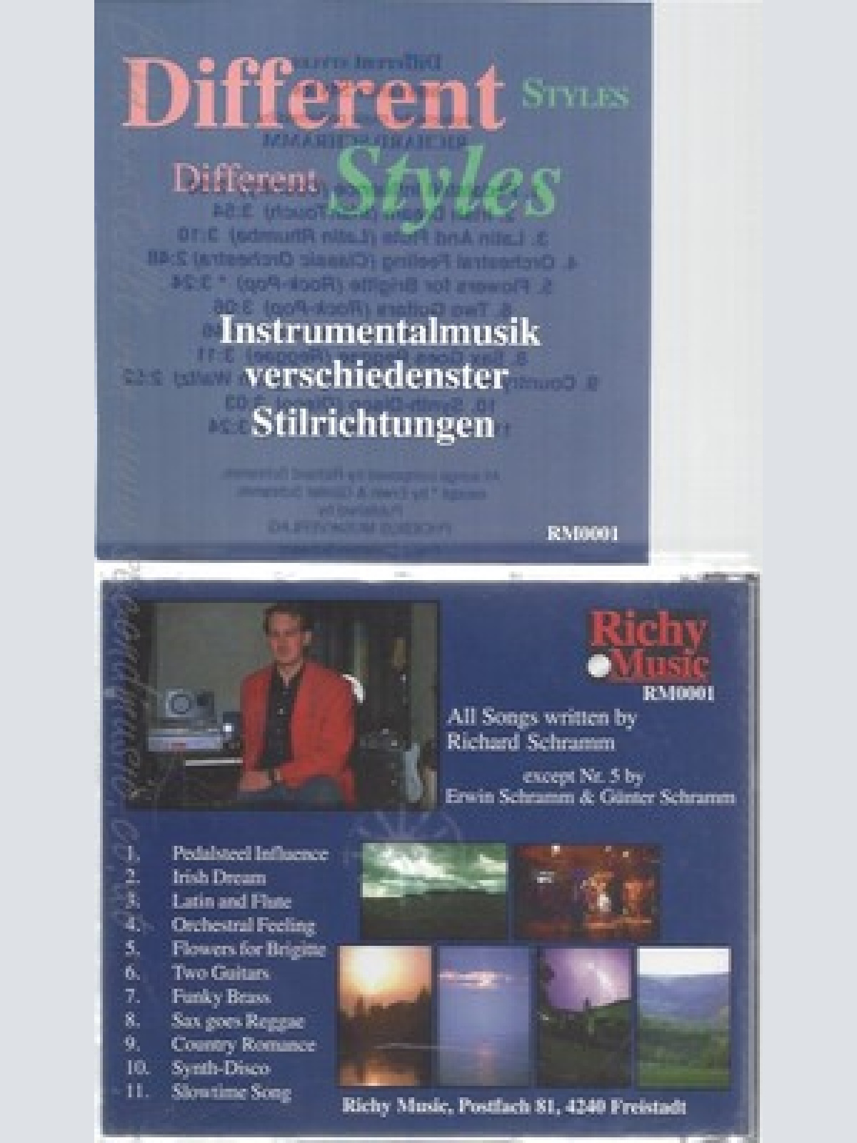 CD--RICHARD SCHRAMM--DIFFERENT STYLES--INSTRUMENTALMUSIK