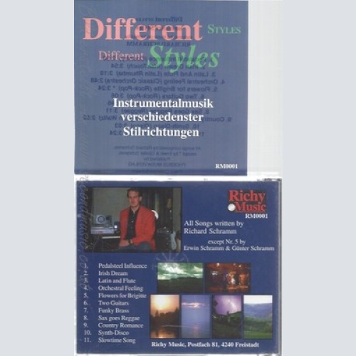 CD--RICHARD SCHRAMM--DIFFERENT STYLES--INSTRUMENTALMUSIK