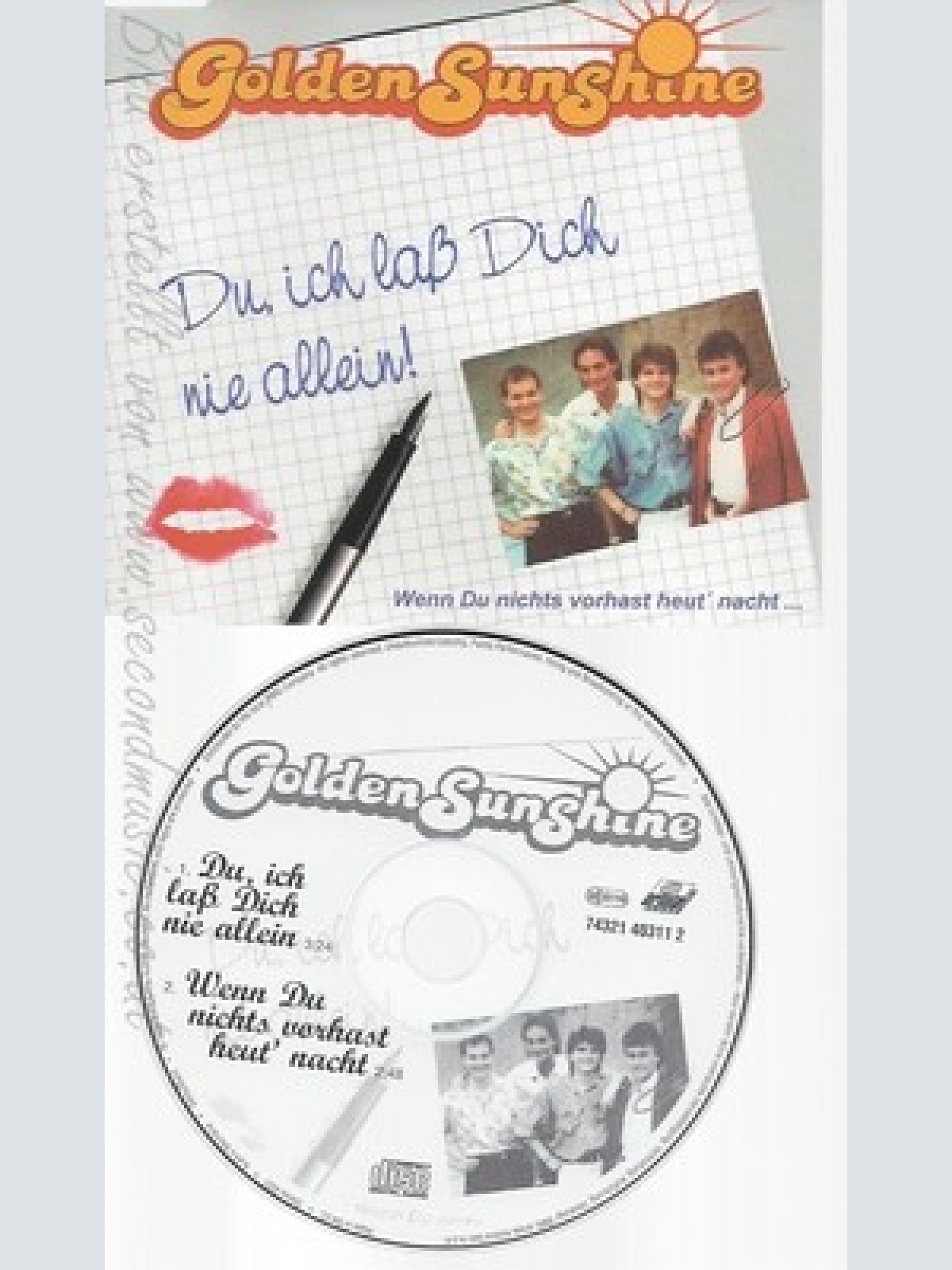 CD--GOLDEN SUNSHINE --DU ICH LASS DICH NIE ALLEIN