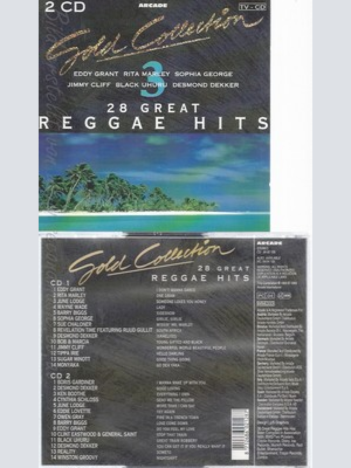 CD--VARIOUS -- 28 REGGAE HITS 2CD----COLLECTION-3