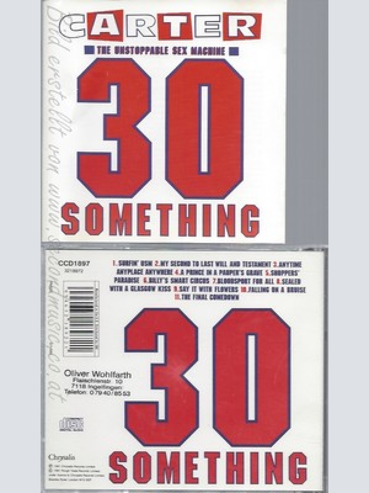 CD--CARTER THE UNSTOPPABLE SEX MACHINE -- -- 30 SOMETHING