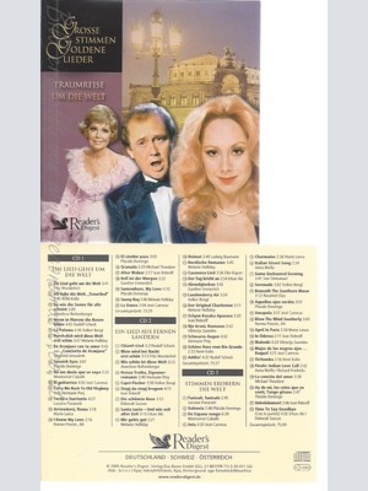 CD--GROSSE STIMMEN GOLDENE LIEDER--TRAUMREISE UM DIE WELT--3CD BOX