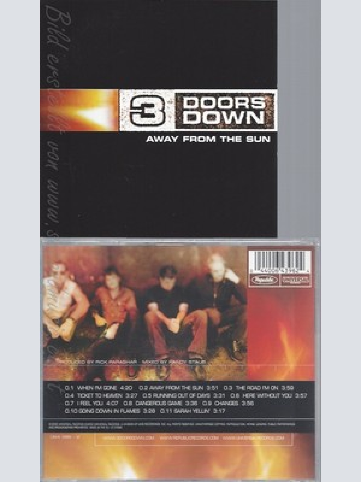 CD--3 DOORS DOWN -- -- AWAY FROM THE SUN