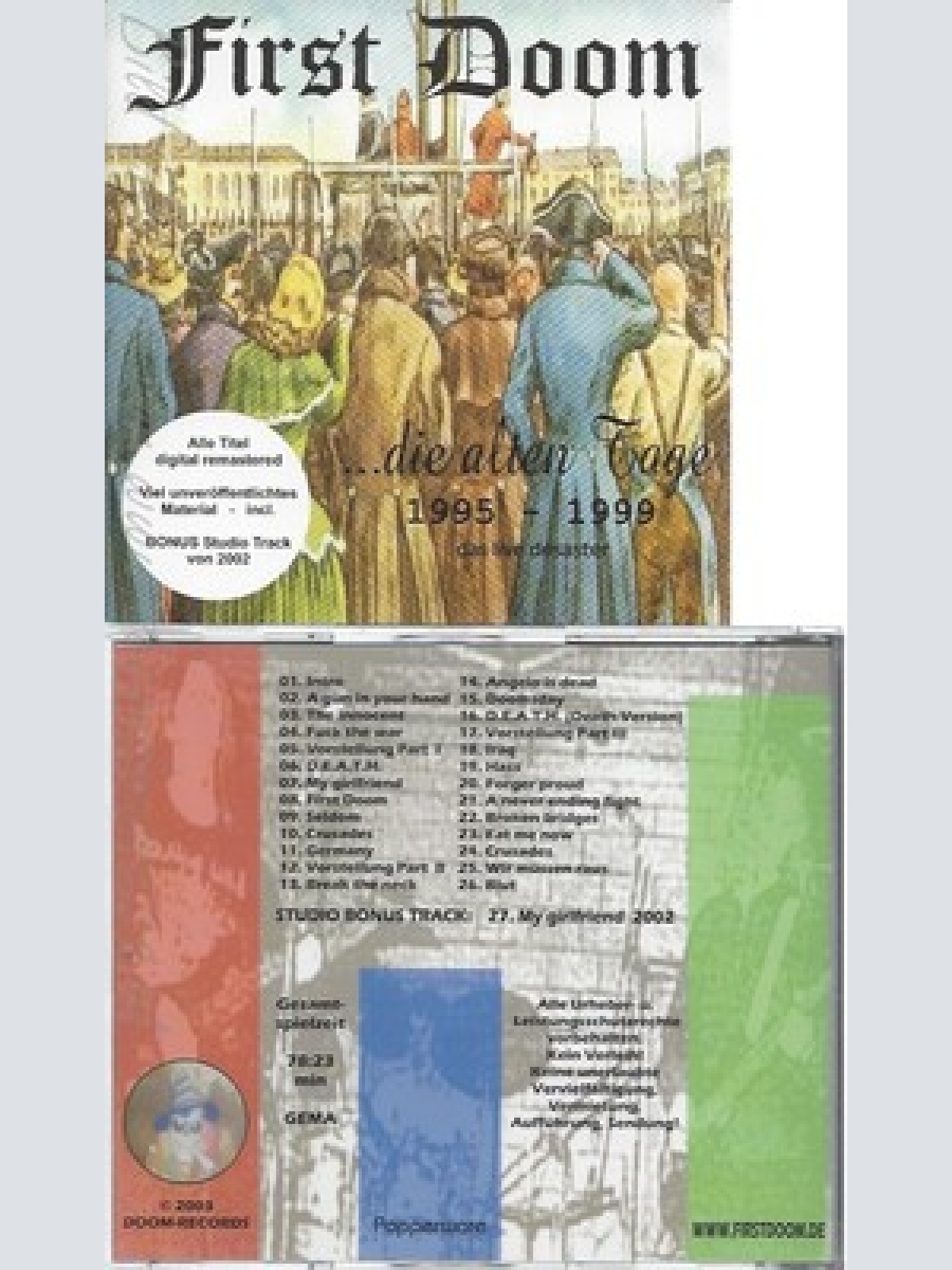 CD--FIRST DOOM--DIE ALTEN TAGE--1995-1999
