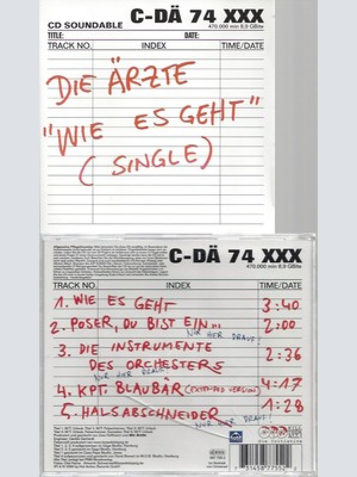 CD--DIE AERZTE -- --- WIE ES GEHT