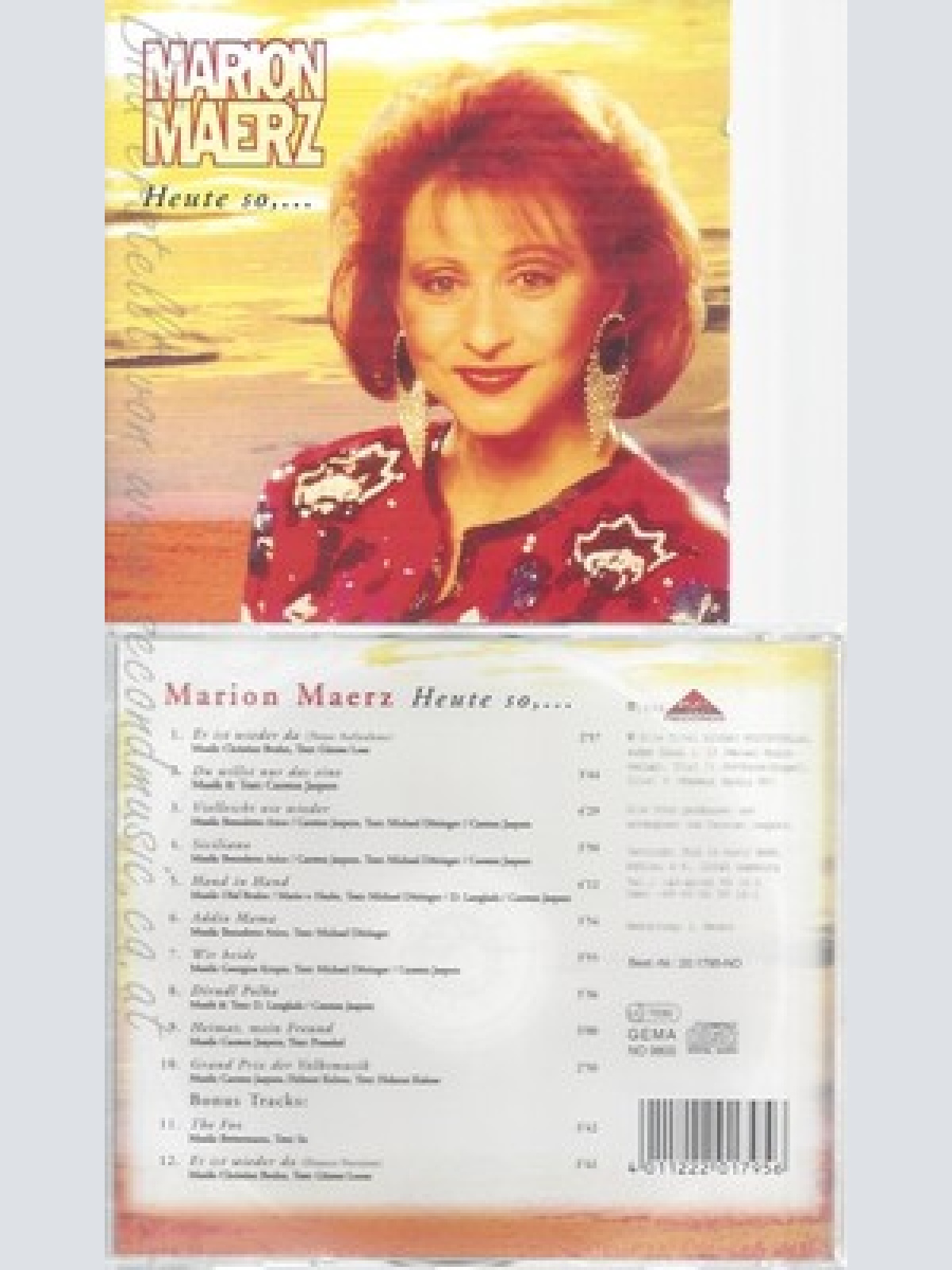 CD--MARION MAERZ -- -- MAERZ, MARION-HEUTE SO,. .