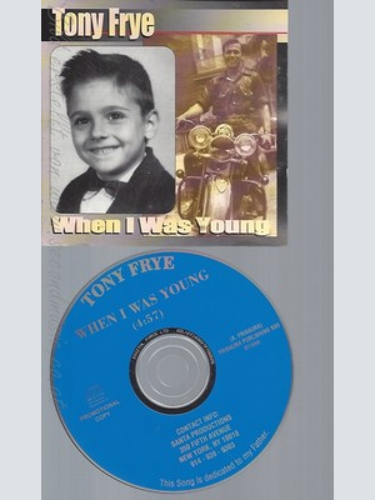 CD--TONY FRYE--WHEN I WAS YOUNG --PROMO