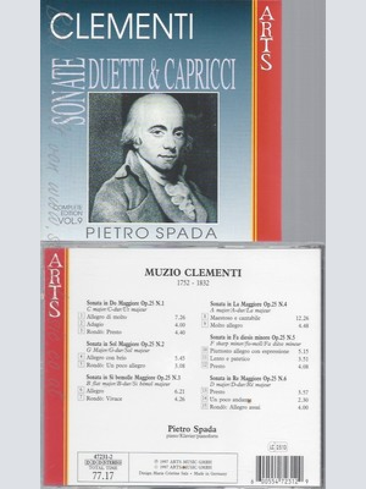 CD--PIETRO SPADA UND MUZIO CLEMENTI -- -- -- KLAVIERWERKE VOL. 9 --
