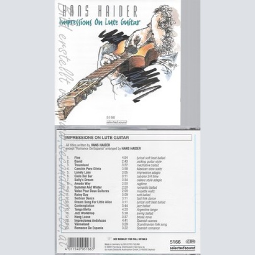 CD--HANS HAIDER - -- IMPRESSIONS ON LUTE GUITAR