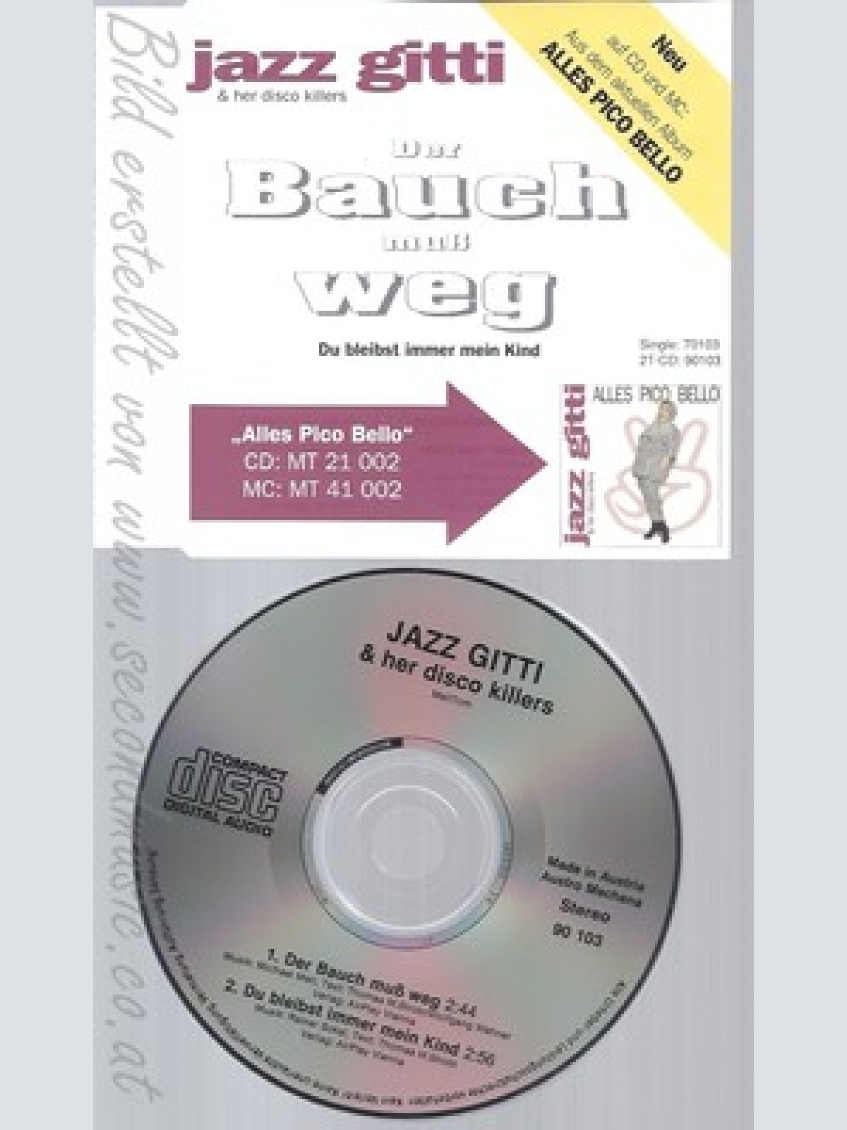 CD--JAZZ GITTI & HER DISCO KILLERS --- DER BAUCH MUß WEG