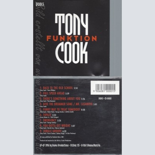CD--TONY COOK -   -- FUNKTION -