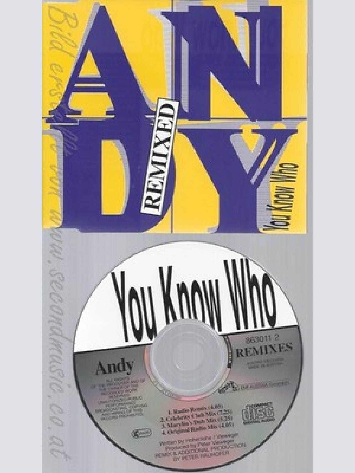CD--YOU KNOW WHO - SINGLE -- ANDY-HUBERTUS HOHENLOHE -REMIXED, 4 VERSIONS,   -