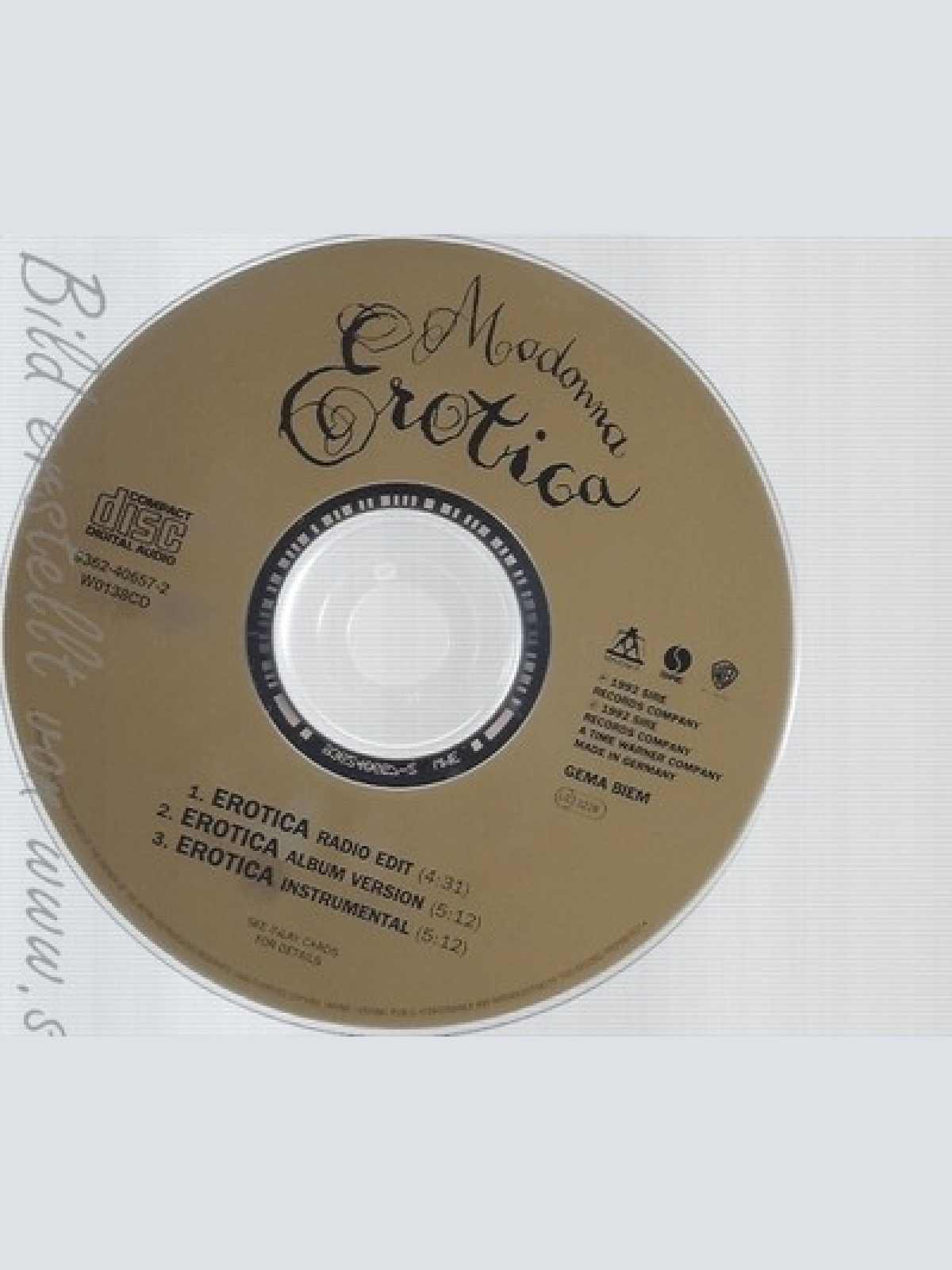 CD--MADONNA--EROTICA--OHNE COVER