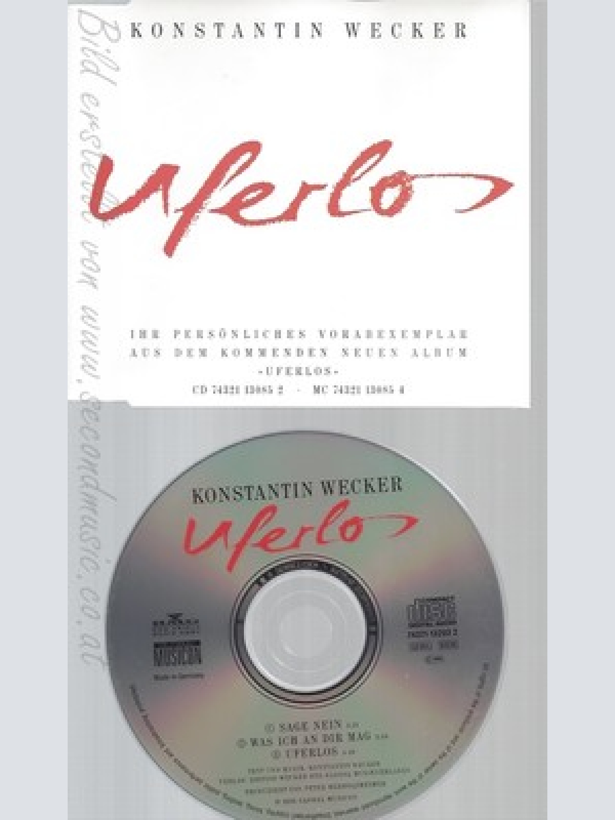 CD--KONSTANTIN WECKER--UFERLOS--