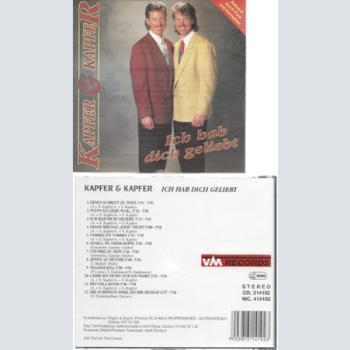 CD--KAPFER & KAPFER--ICH HAB DICH GELIEBT