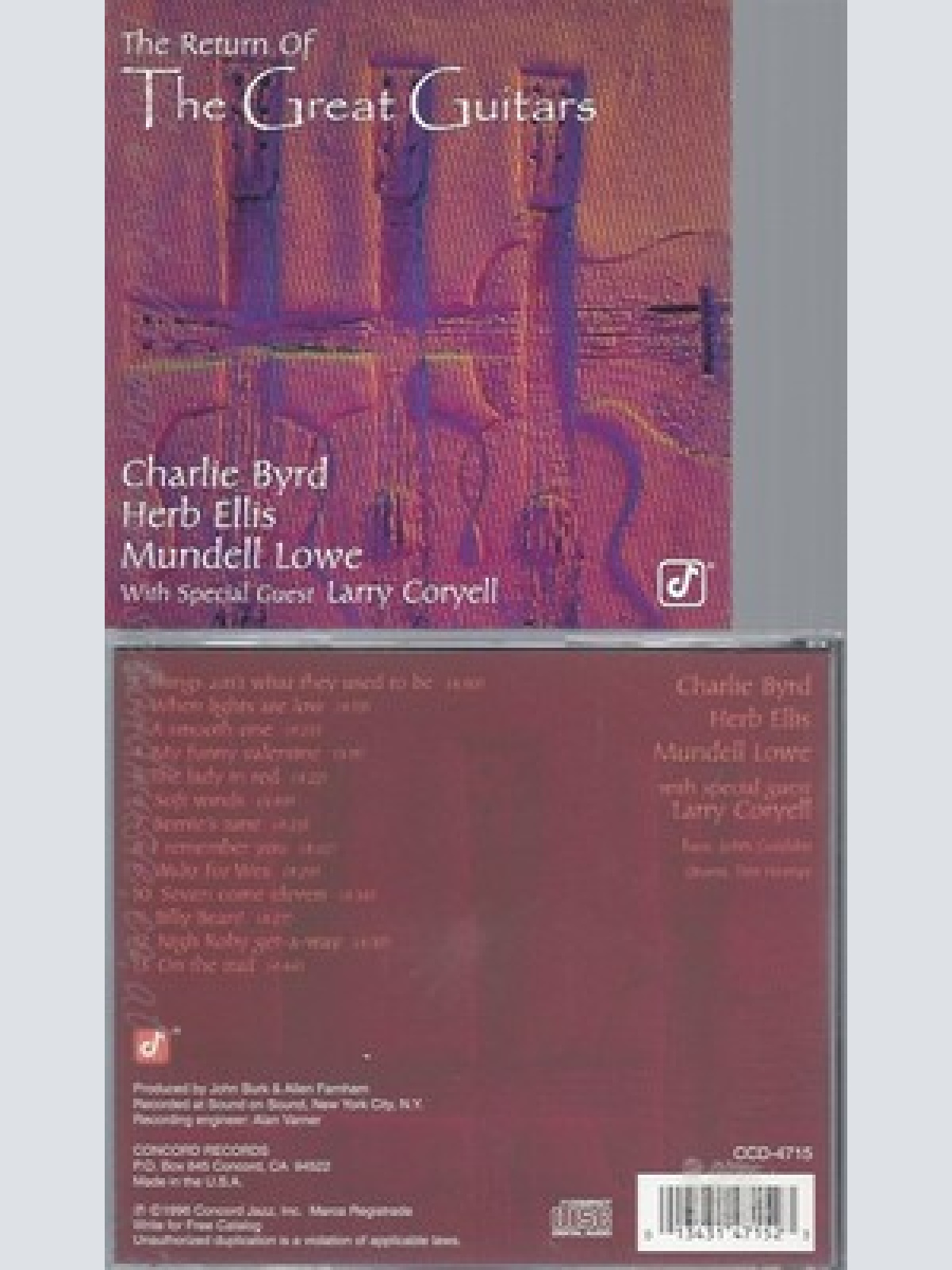 CD--GREAT GUITARS -- -- RETURN OF THE GREAT GUITARS