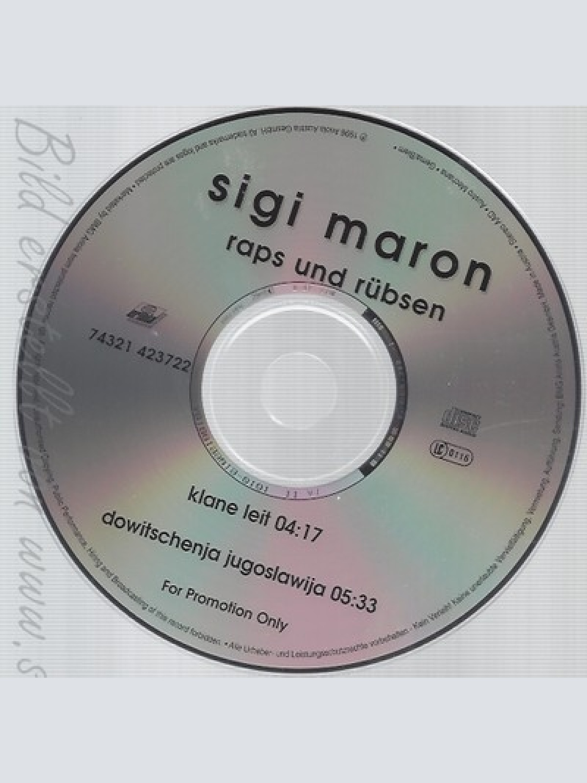 CD--SIGI MARON--RAPS UND RÜBSEN--PROMO