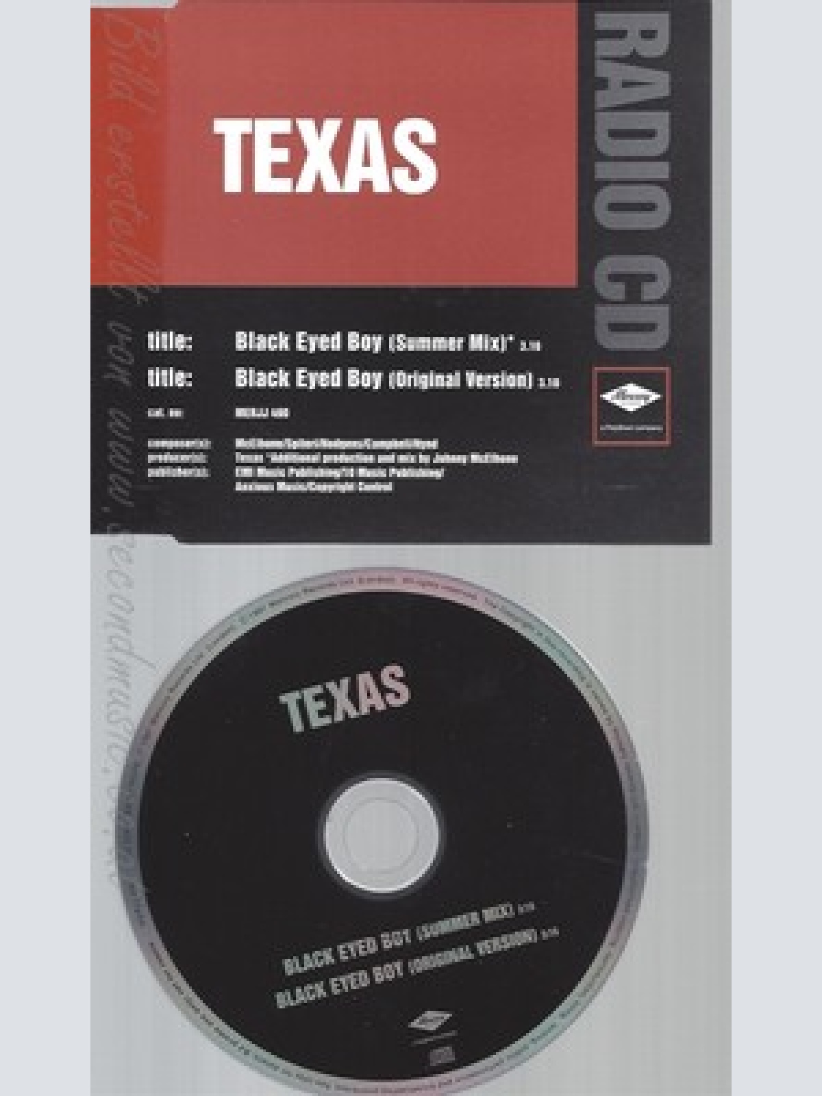 CD--TEXAS--BLACK EYED BOY--RADIO CD--