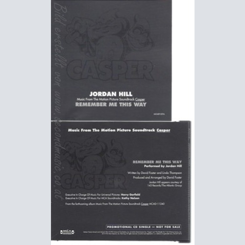 CD--JORDAN HILL--REMEMBER ME THIS WAY--CASPAR--PROMO