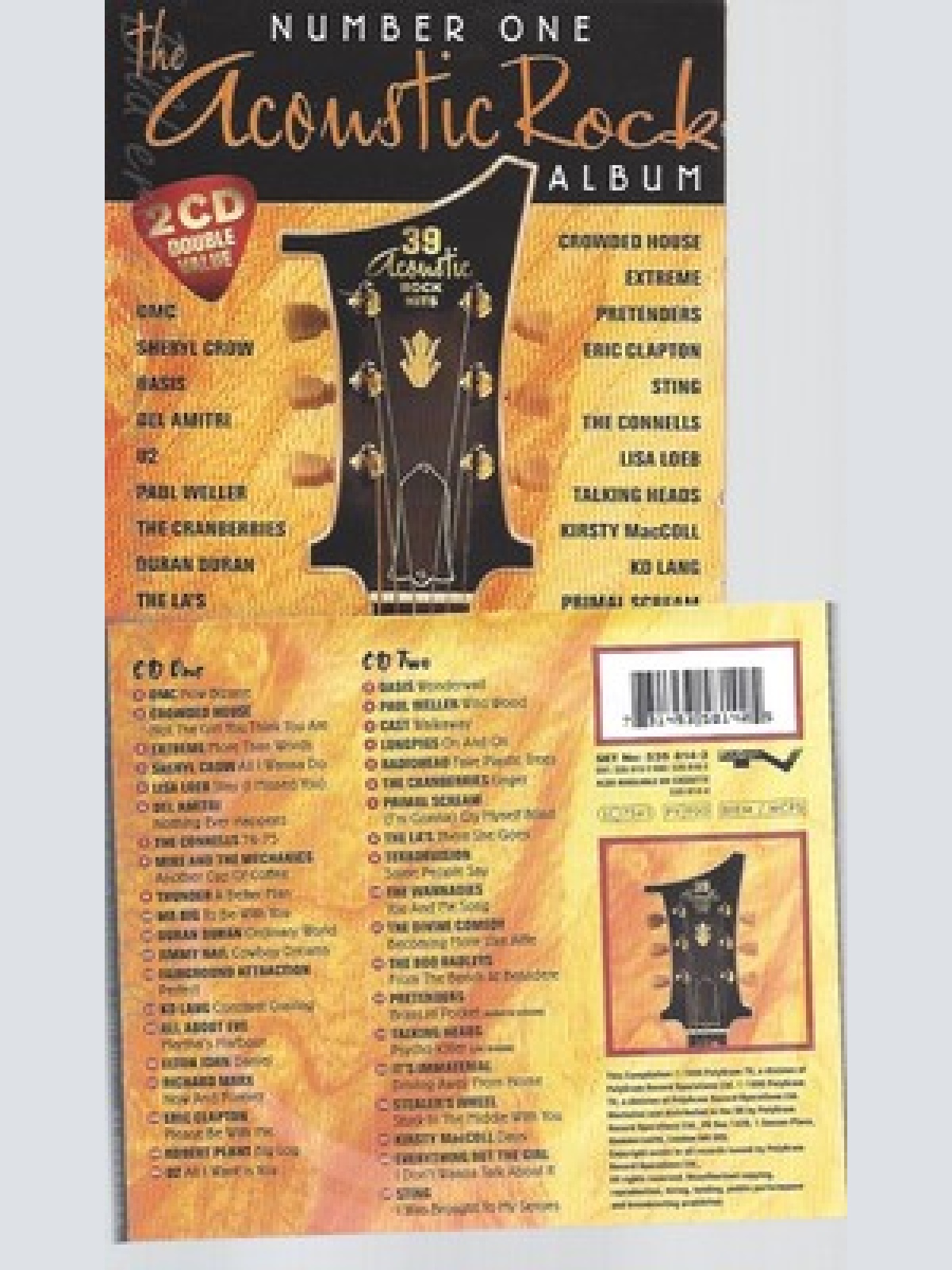 CD--VARIOUS ARTISTS -- NO.1 ACOUSTIC ROCK ALBUM [UK-IMPORT] --2CD