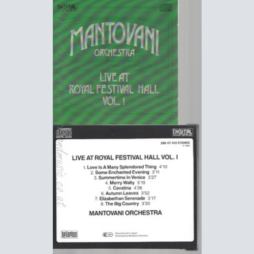 CD--MANTOVANI ORCHESTRA--LIVE AT ROYAL FESTIVAL HALL VOL 1