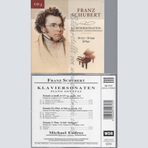 CD--68/840 / MICHAEL ENDRES UND FRANZ SCHUBERT -- -- -- KLAVIERSONATEN D 537