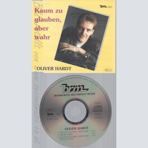 CD--OLIVER HARDT UND KLAUS PELIZAEUS -2003- - SINGLE -- KAUM ZU GLAUBEN,ABER WAH