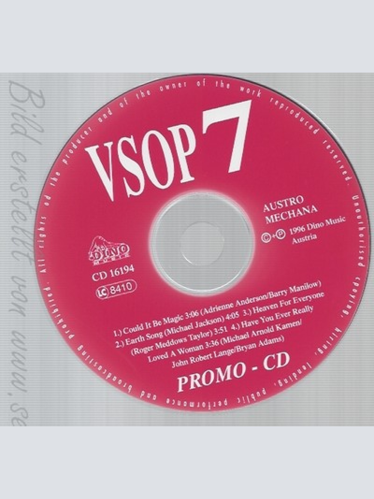 CD--VSOP 7--COULD IT BE MAGIC--PROMO