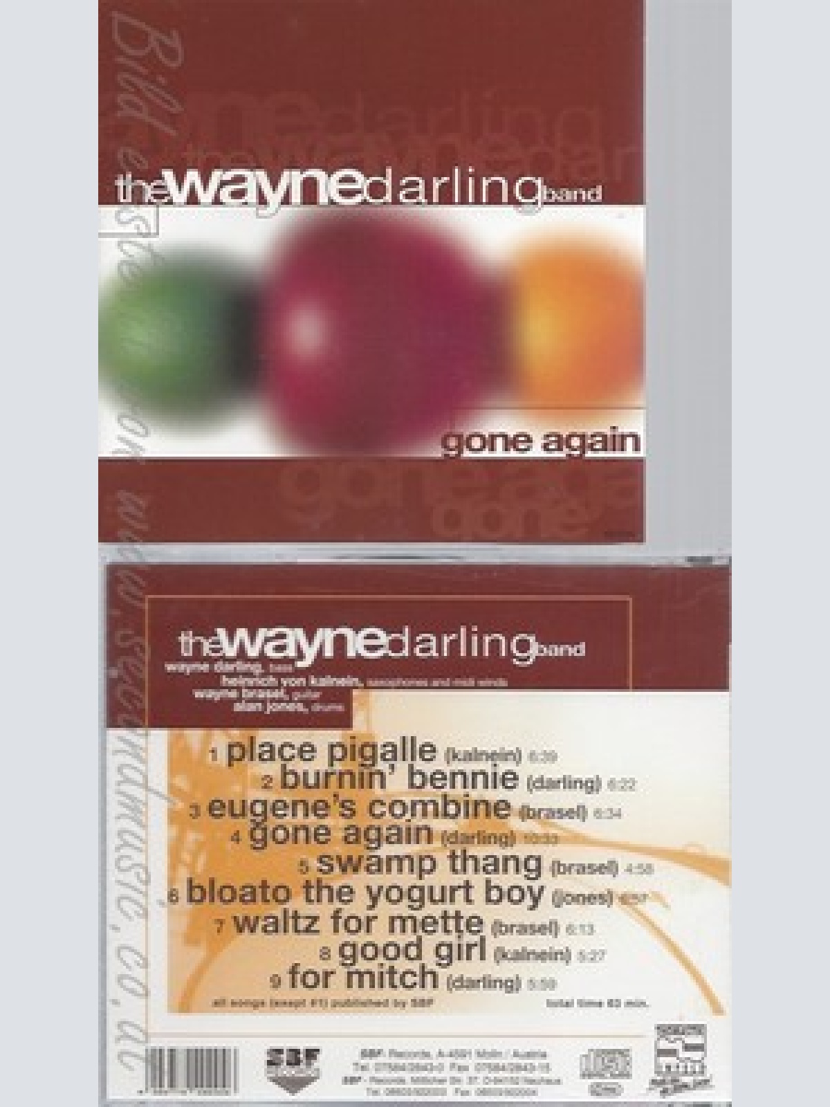 CD--WAYNE BAND DARLING UND THE WAYNE DARLING BAND -1996- -- GONE AGAIN