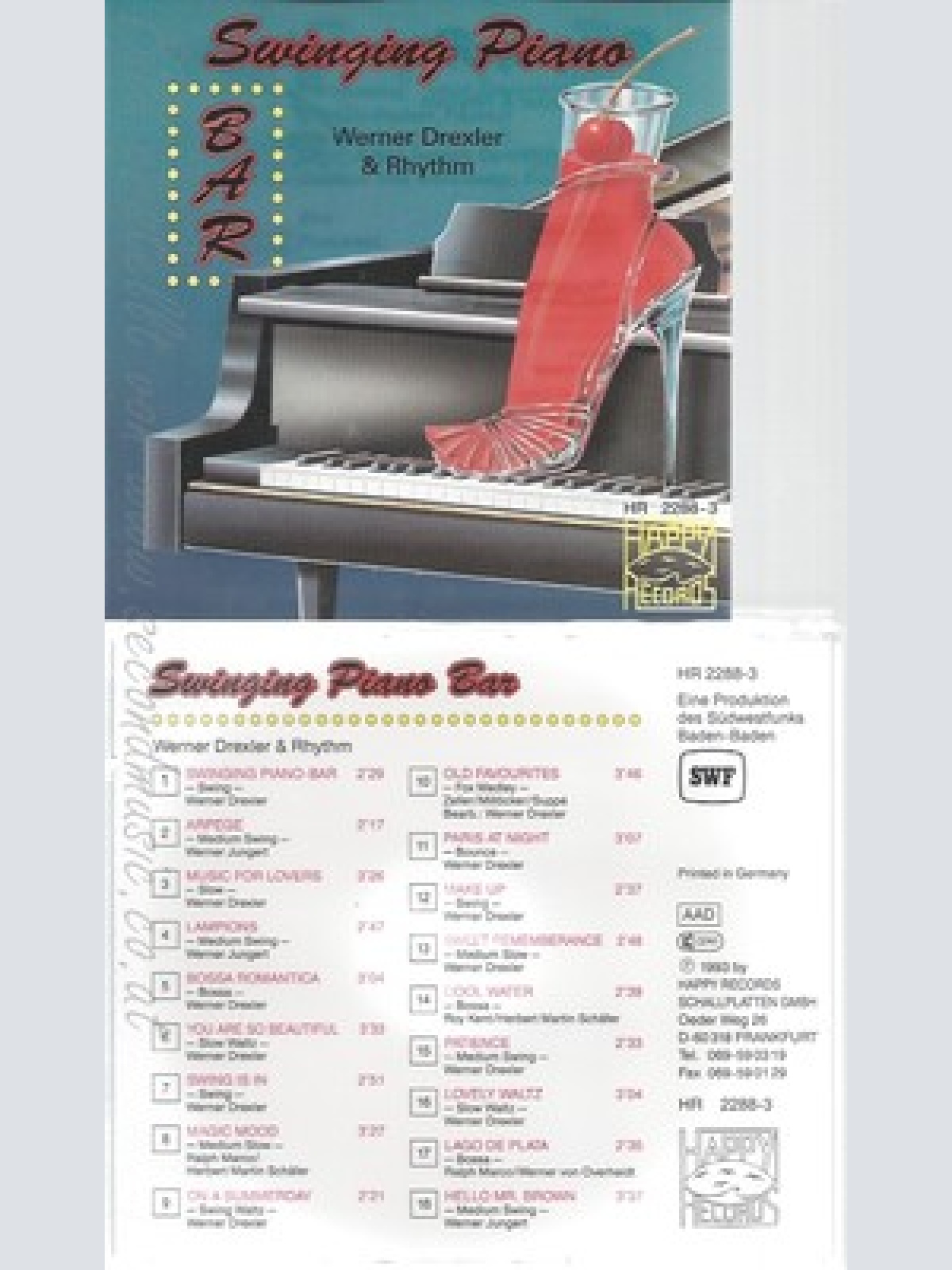 CD--SWINGING PIANO BAR--WERNER DREXLER & RYTHM