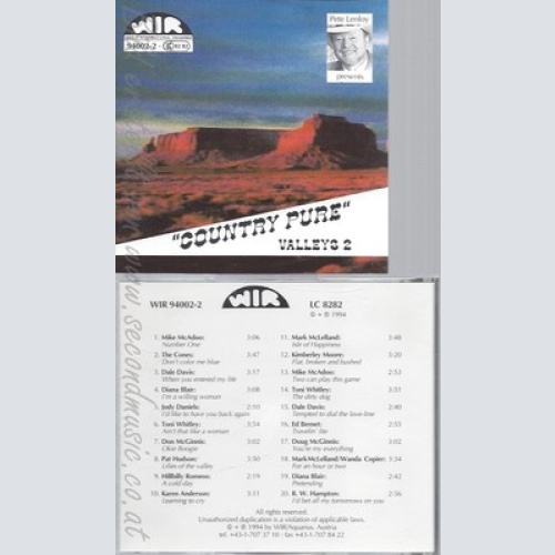 CD--COUNTRY PURE--VALLEYS 2
