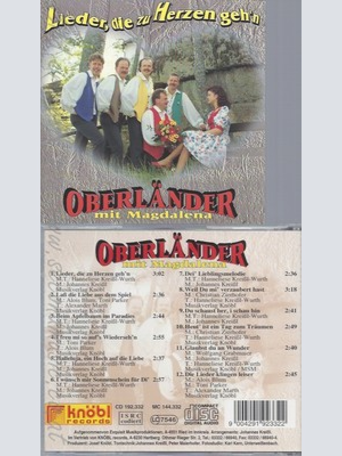 CD--OBERLAENDER MIT MAGDALENA--Lieder, die zu Herzen geh'n