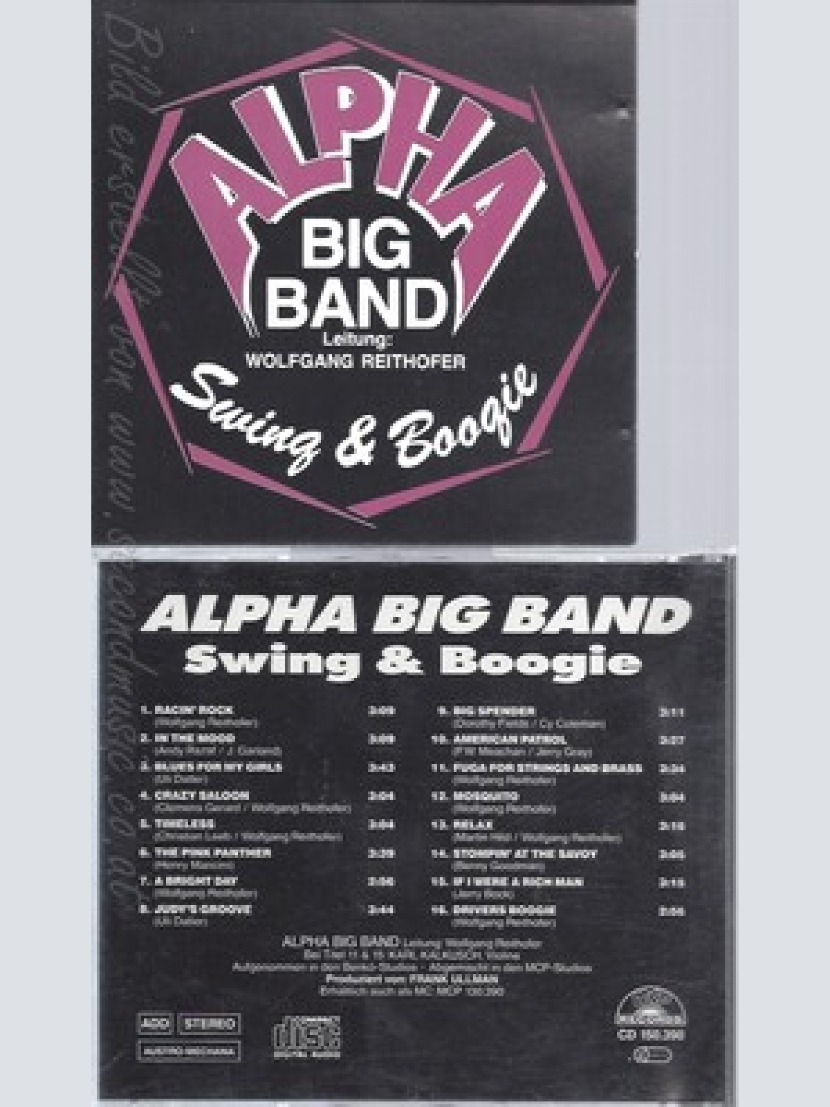 CD--ALPHA BIG BAND--SWING & BOOGIE--WOLFGANG REITHOFER