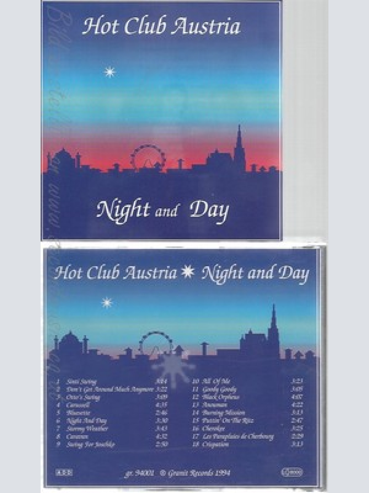 CD--HOT CLUB AUSTRIA --NIGHT AND DAY