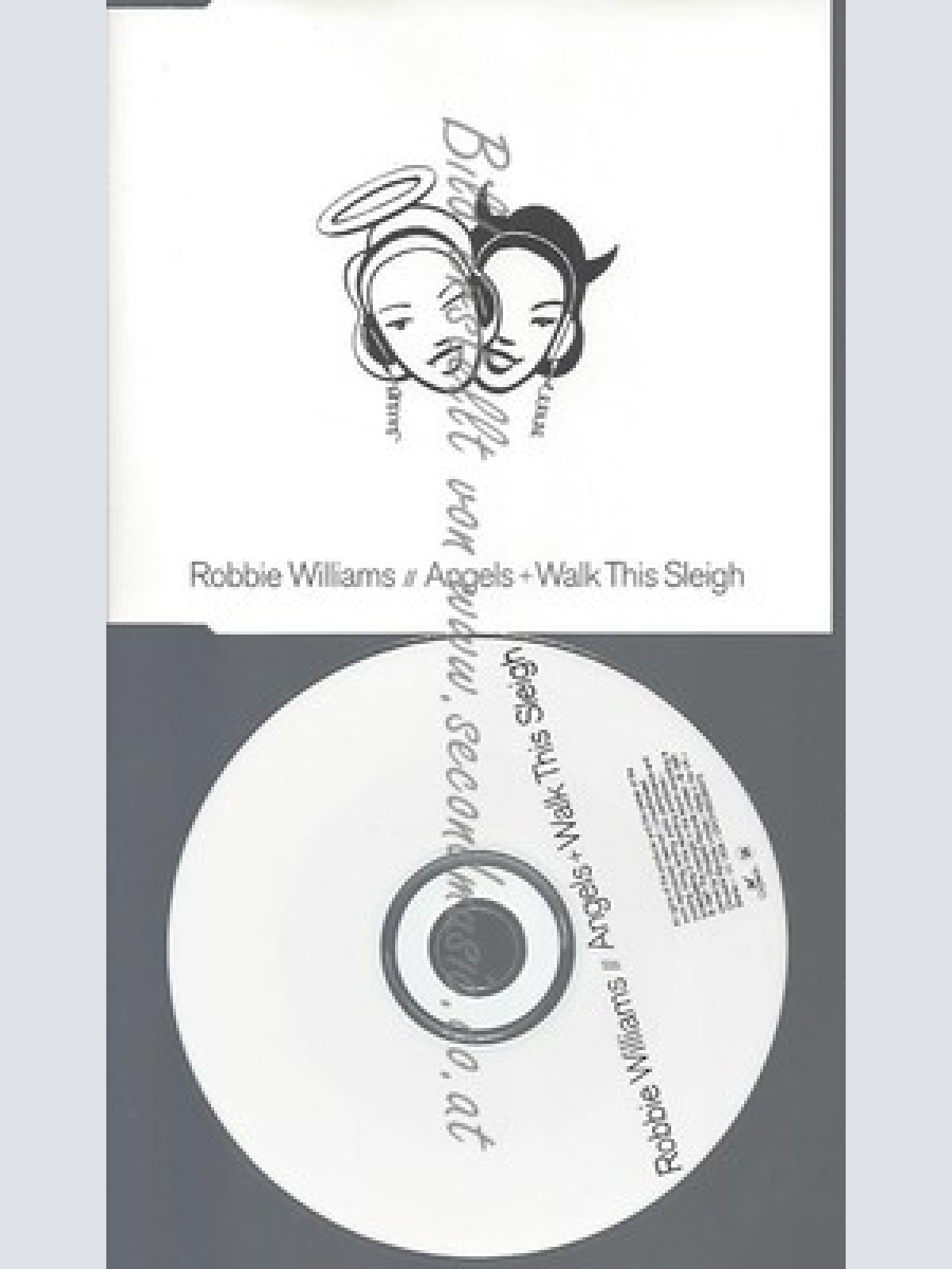 CD--PROMO--ROBBIE WILLIAMS--ANGELS & WALK THIS SLEIGH